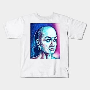 Chanakya Snowy Portrait | Chanakya Artwork 13 Kids T-Shirt